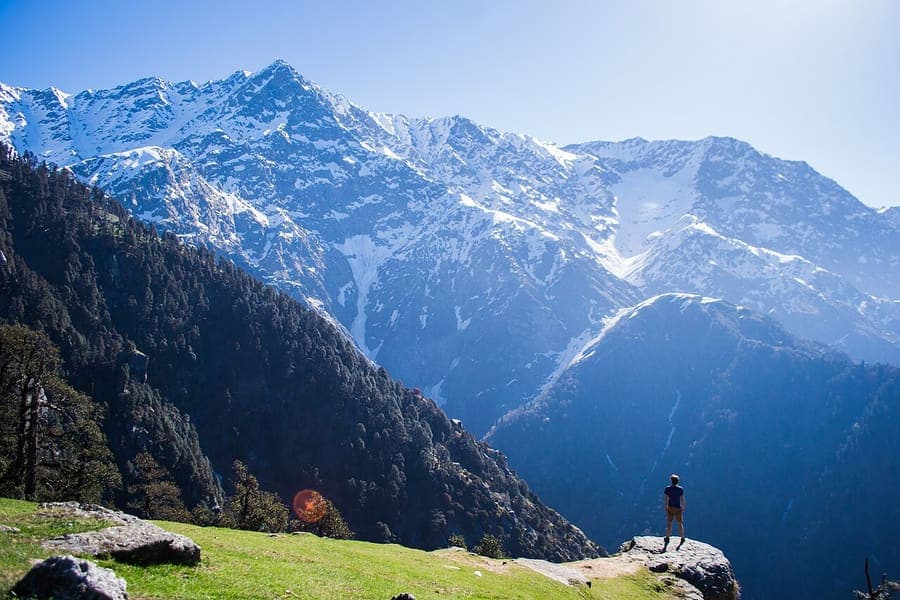 McLeod Ganj, Himachal Pradesh — Dharamshala's Tibetan quarter under the Dhauladhars.
