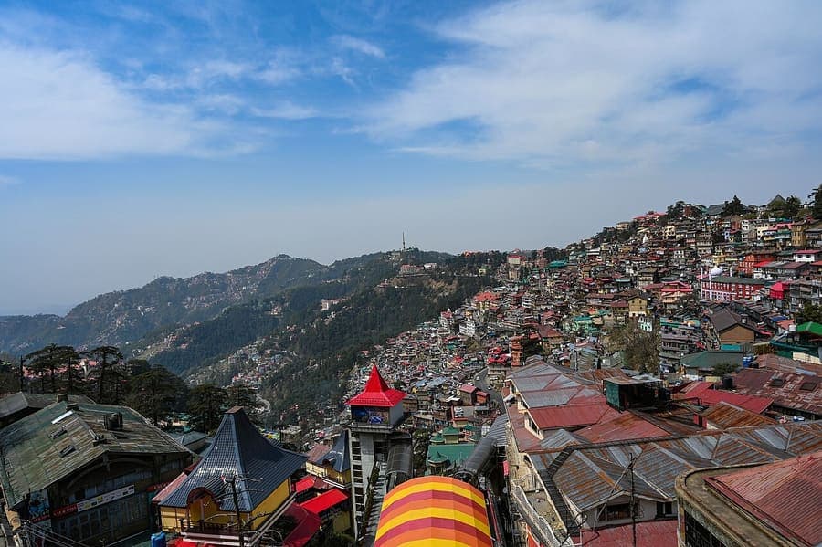 Shimla, Himachal Pradesh — The Ridge, the Mall and colonial-era rooftops.