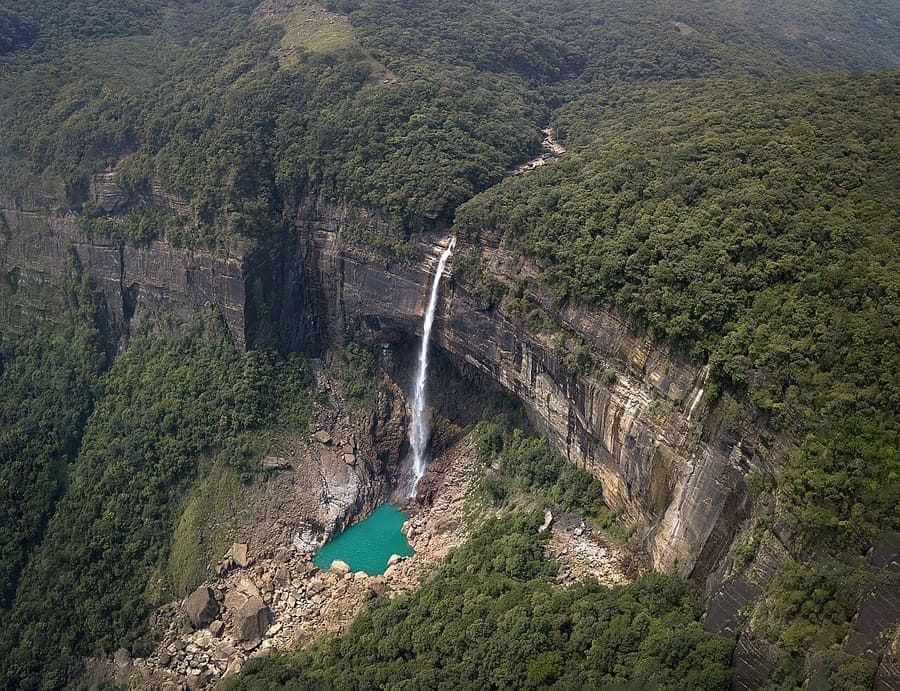 Nohkalikai Falls, North East India — India's tallest plunge waterfall.