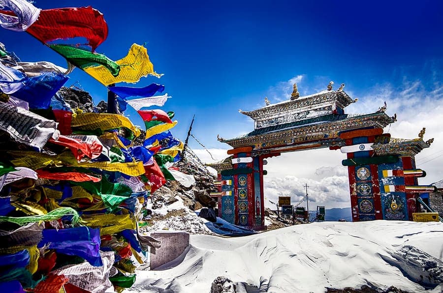Sela Pass, North East India — A frozen lake at 4,170 metres.