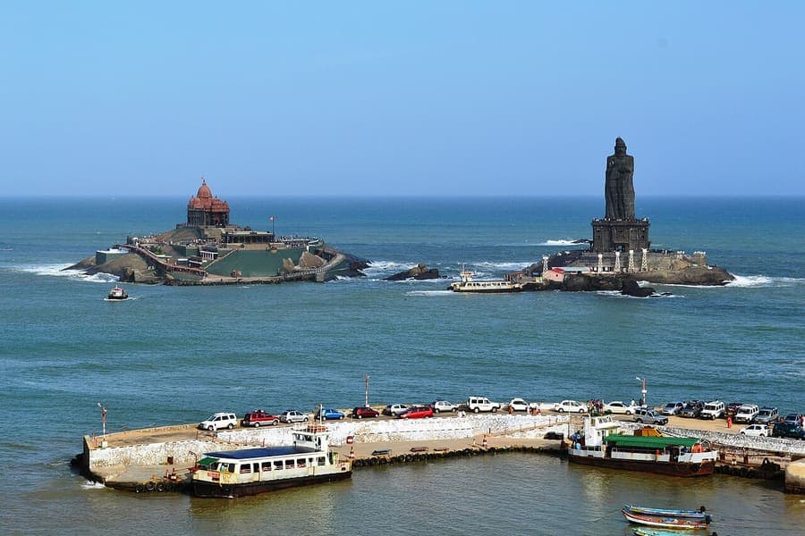 Kanyakumari, Tamil Nadu — Where three seas meet at India's tip.