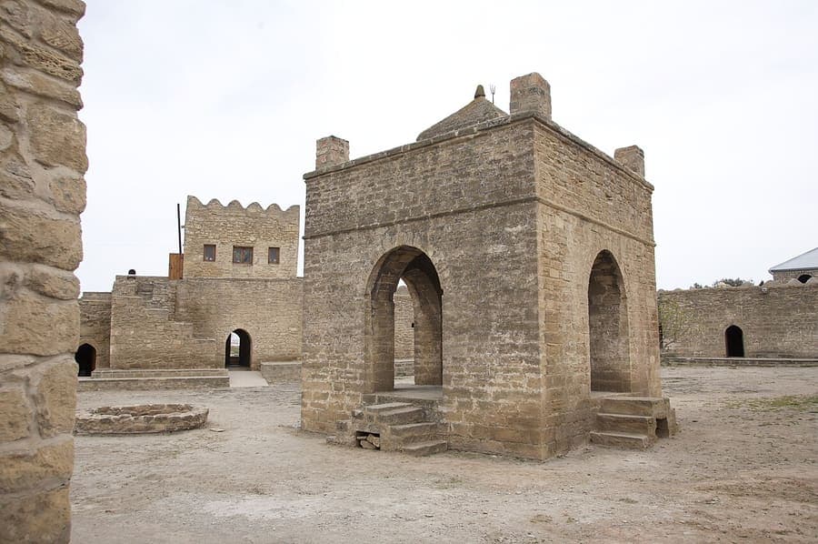Ateshgah, Azerbaijan — A fire temple with Sanskrit inscriptions.