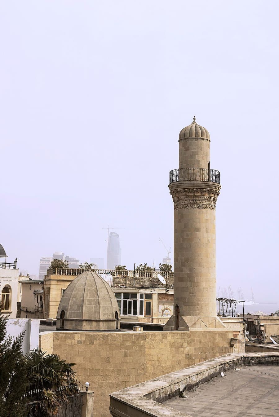 Old City, Baku, Azerbaijan — Walled Icherisheher and the Maiden Tower.