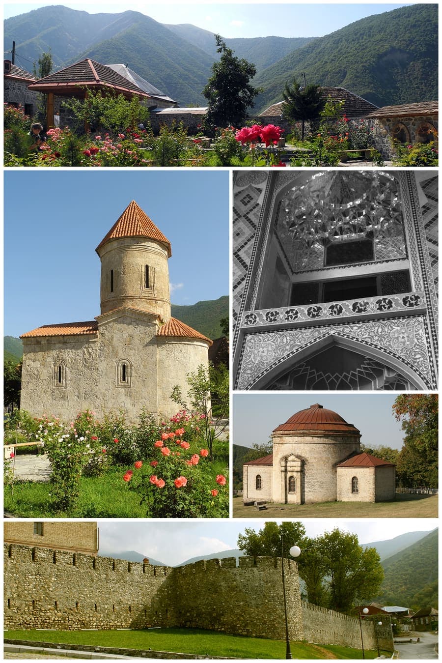 Sheki, Azerbaijan — The Khan's palace and its stained glass.