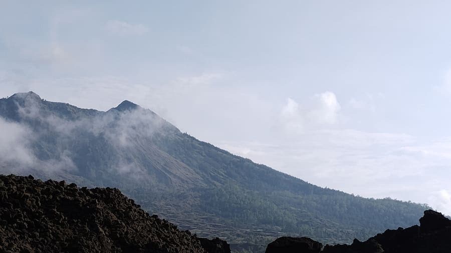 Mount Batur, Bali — Sunrise from the rim of a volcano.
