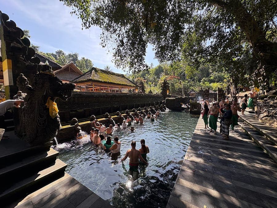Tirta Empul, Bali — Holy springs where Balinese bathe to purify.