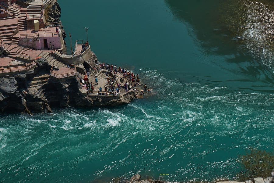 Devprayag, Char Dham — Where the Ganga is born of two rivers.