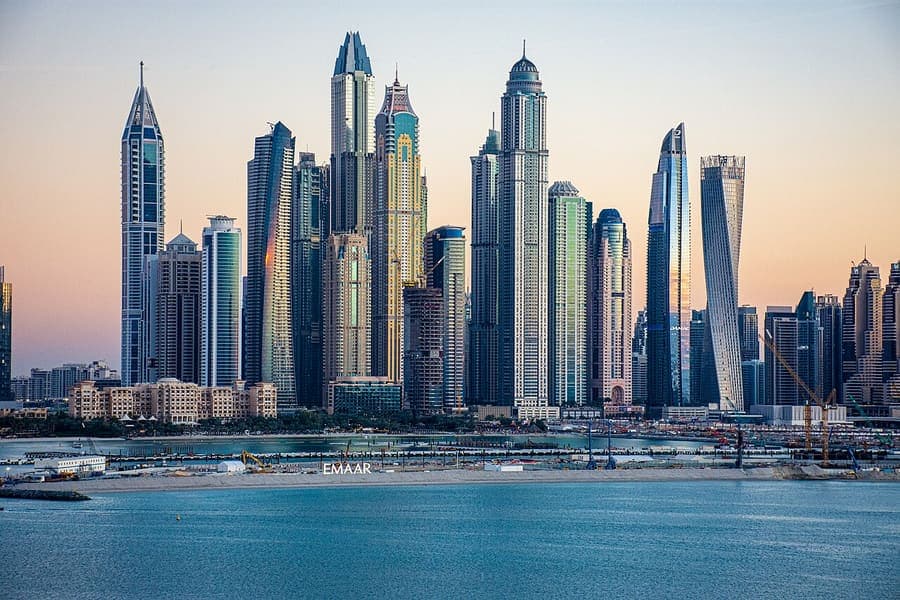 Dubai Marina, Dubai — Towers around a two-mile canal.