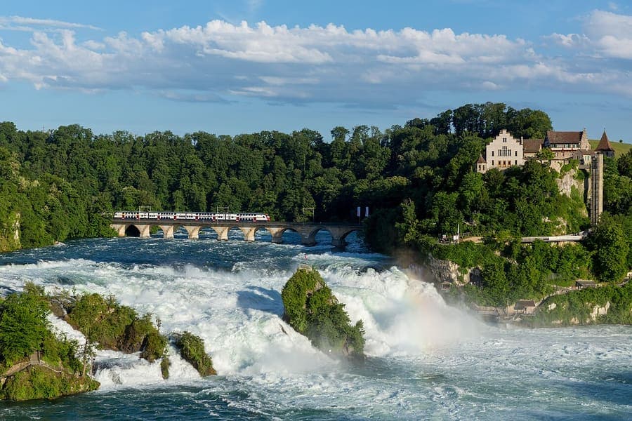 Rhine Falls, Europe — Europe's widest waterfall, and you can stand in it.
