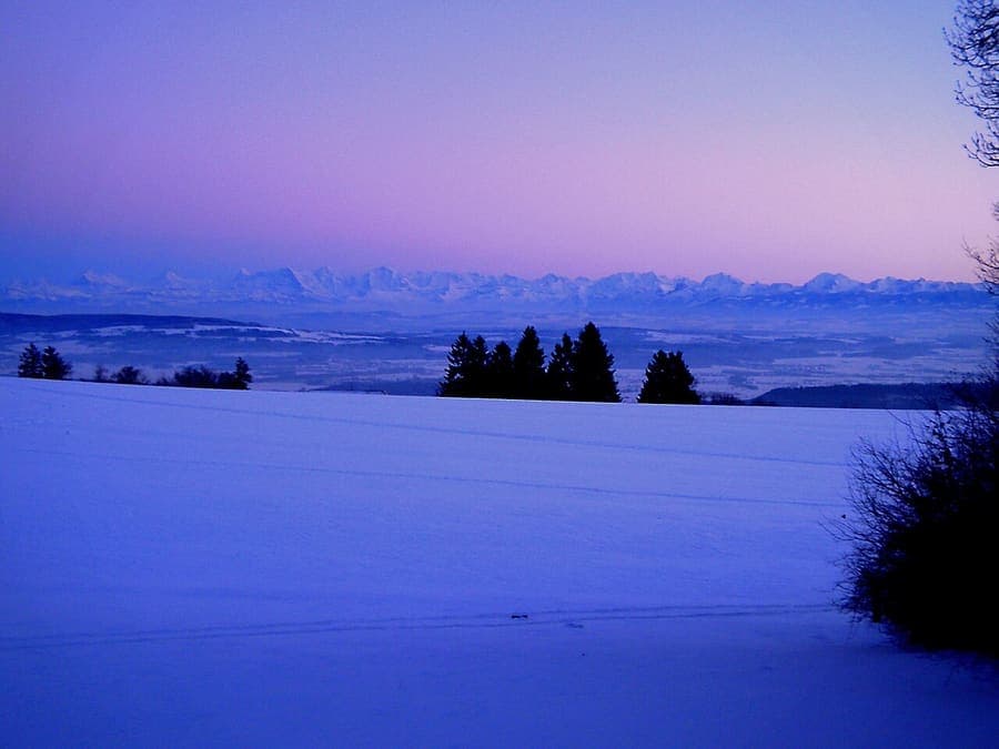 Swiss Alps, Europe — Peaks, lakes and cog railways.