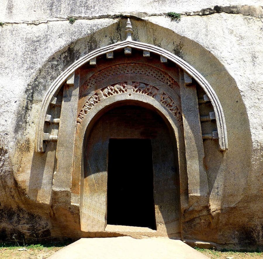 Barabar Caves, Gaya — Mauryan rock-cut chambers, polished like glass.
