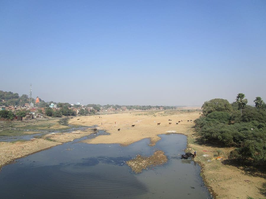 Falgu River, Gaya — The river where pind daan is offered.