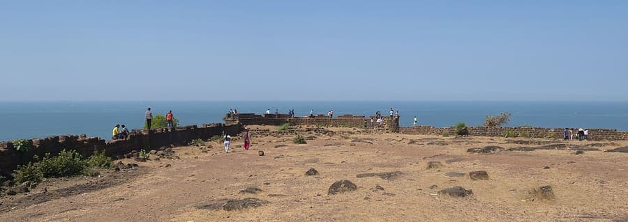 Chapora Fort, Goa — Laterite ramparts over Vagator.