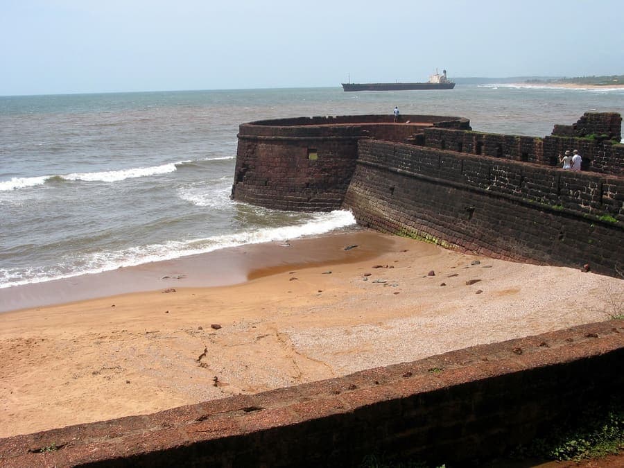 Fort Aguada, Goa — Portuguese ramparts over the Mandovi mouth.