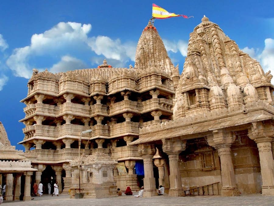 Dwarkadhish Temple, Gujarat — Krishna's city on the western sea.