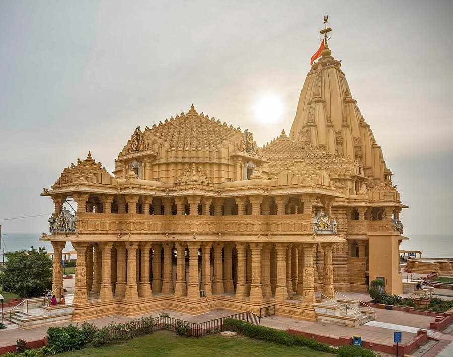 Somnath Temple, Gujarat — The first jyotirlinga, facing the Arabian Sea.