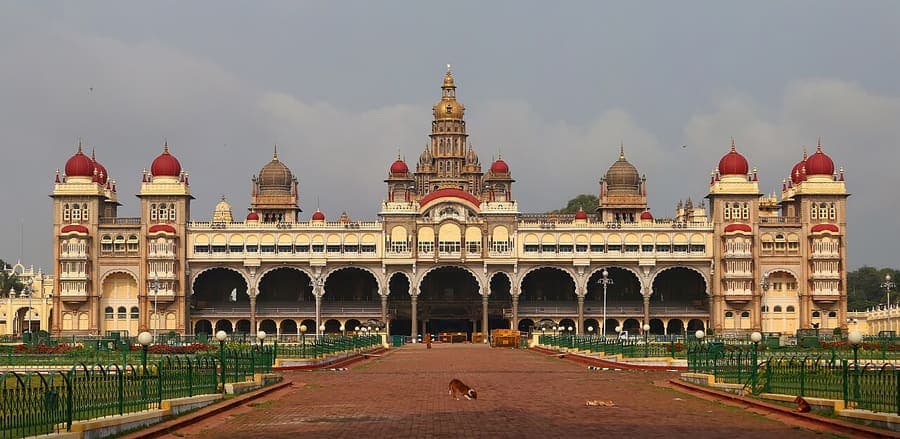 Mysore Palace, Karnataka — Ninety-seven thousand bulbs on a Sunday night.
