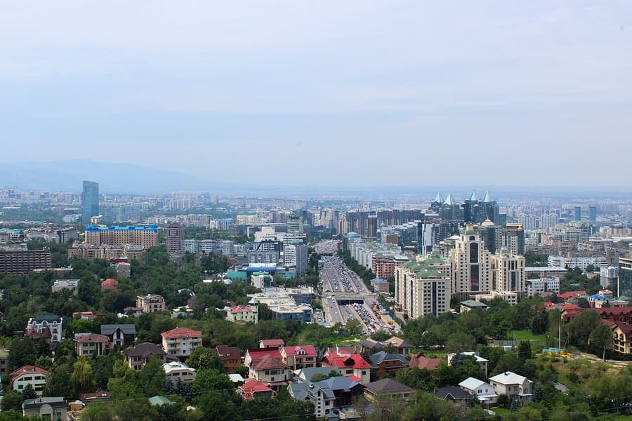 Almaty, Kazakhstan — The old capital under snow-capped mountains.