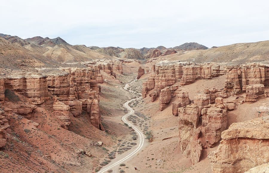 Charyn Canyon, Kazakhstan — A valley of castles cut in red rock.