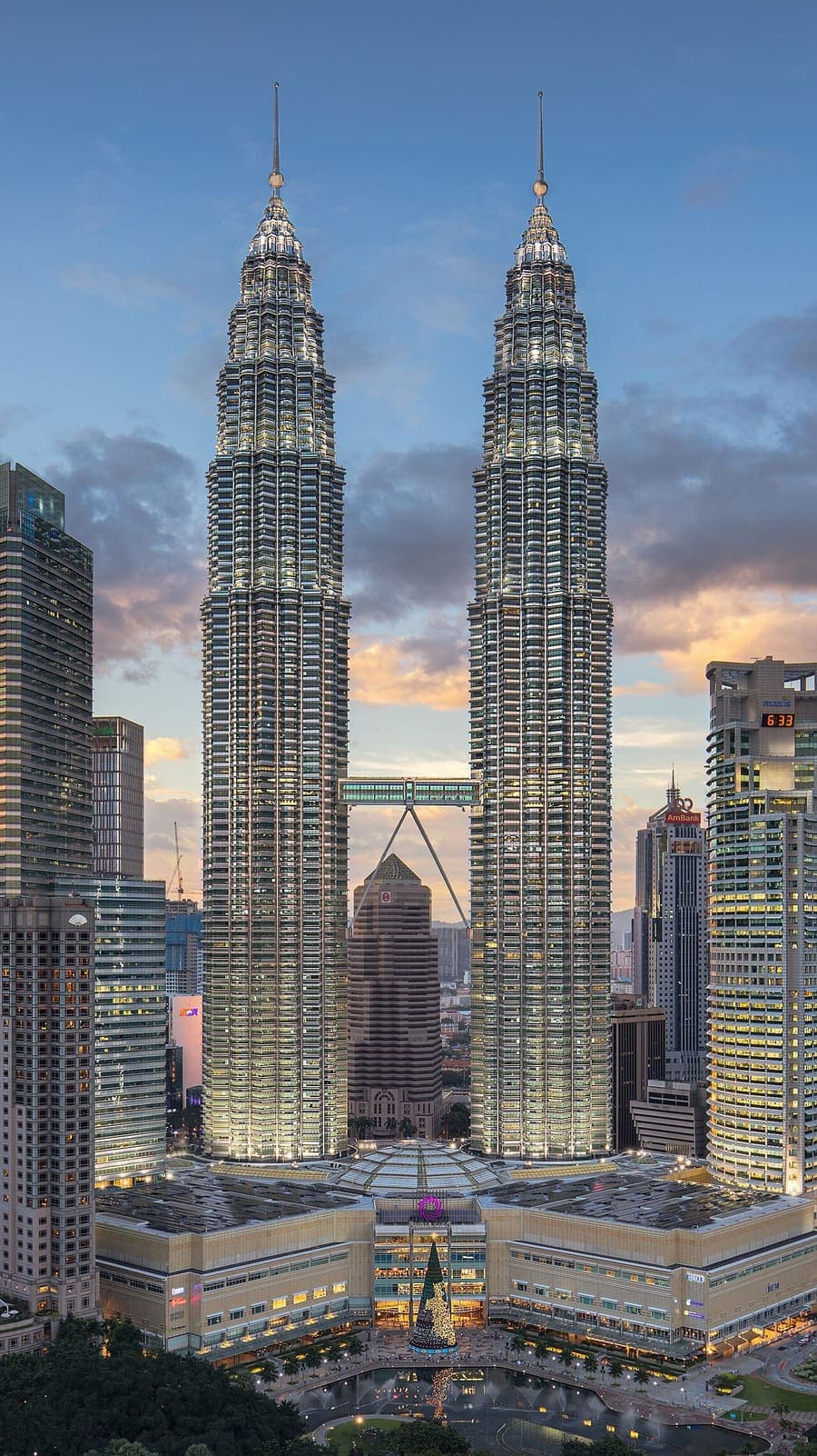 Petronas Towers, Malaysia — Twin towers and the skybridge between.