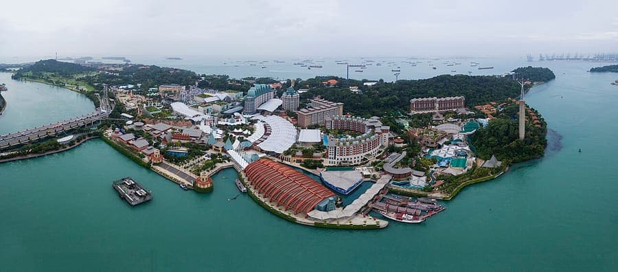 Sentosa, Singapore — Beaches, rides and cable cars.
