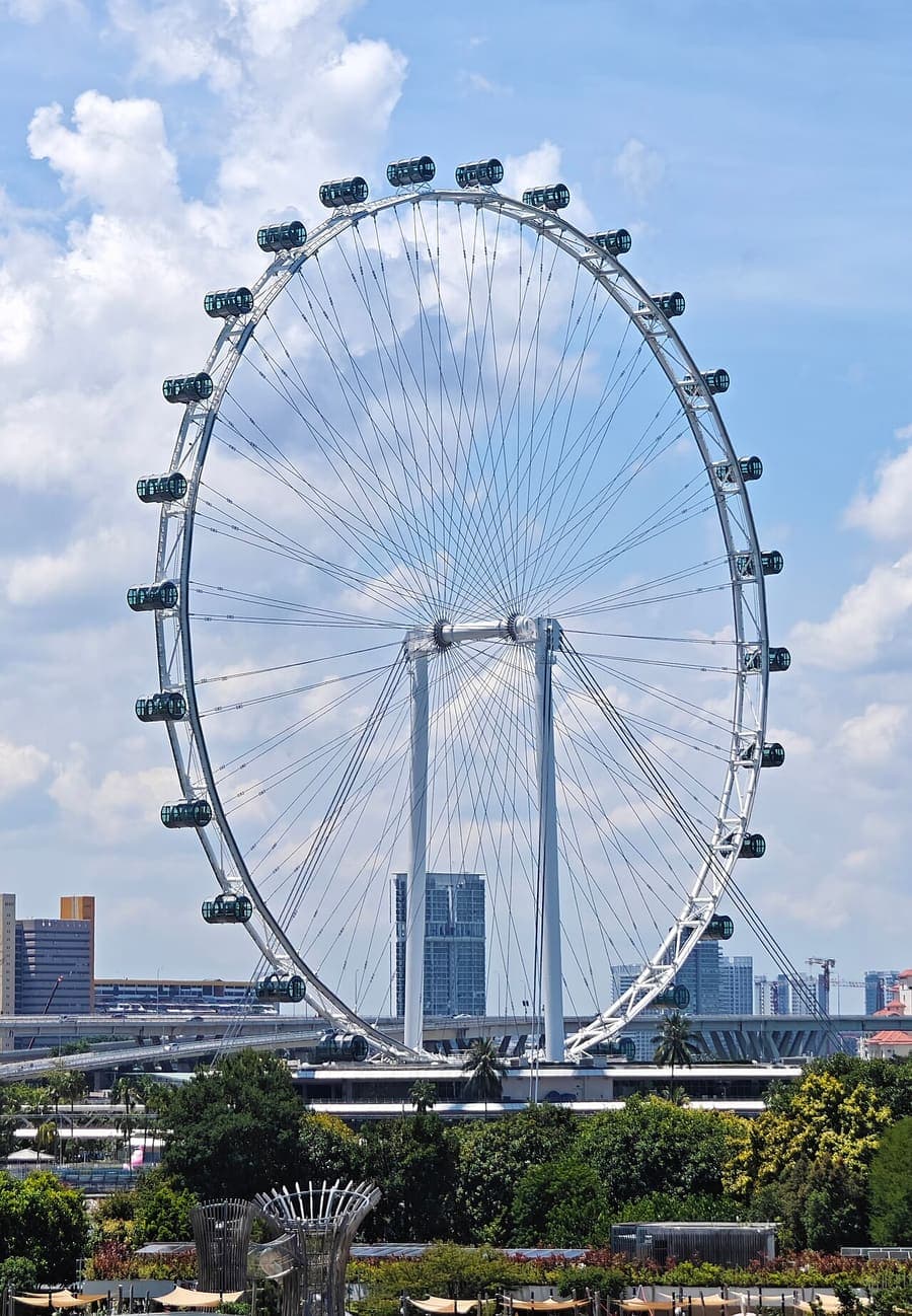 Singapore Flyer, Singapore — 165 metres over the bay.
