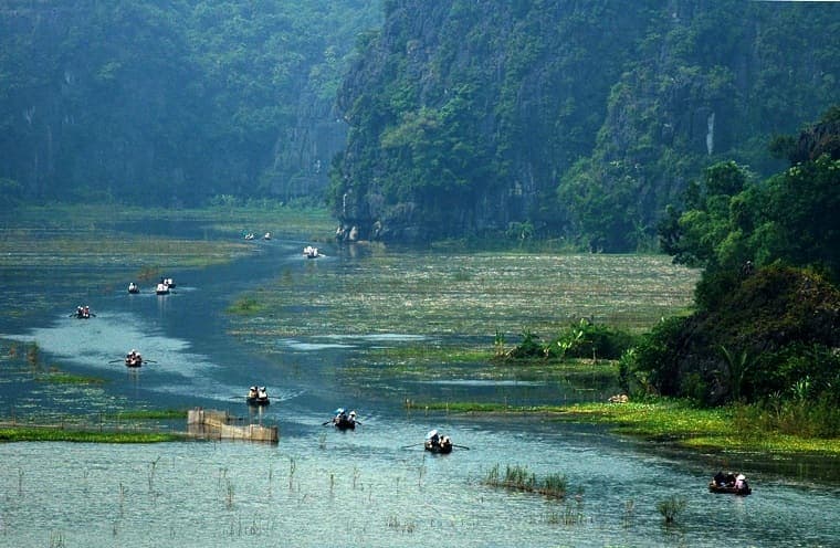 Ninh Binh, Vietnam — Trang An — Ha Long Bay, but on land.