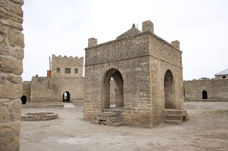 Ateshgah, Azerbaijan — A fire temple with Sanskrit inscriptions.
