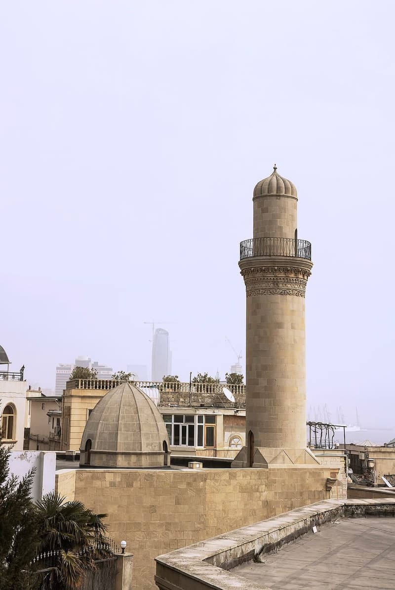 Old City, Baku, Azerbaijan — Walled Icherisheher and the Maiden Tower.