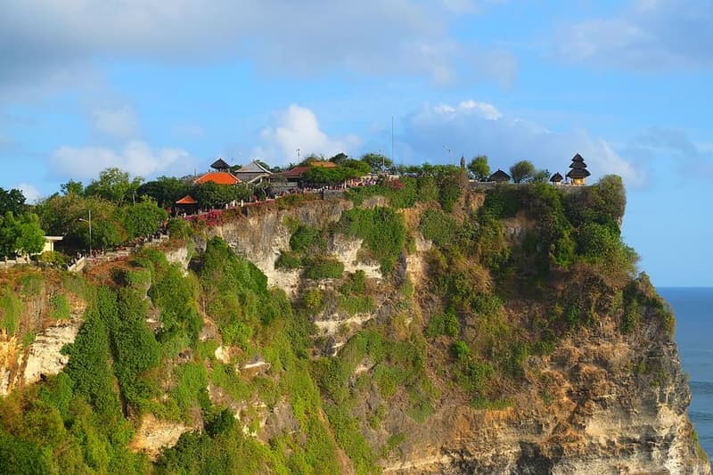 Uluwatu Temple, Bali — Clifftop shrine, kecak dance at sunset.