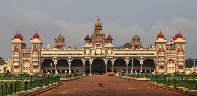 Mysore Palace, Karnataka — Ninety-seven thousand bulbs on a Sunday night.