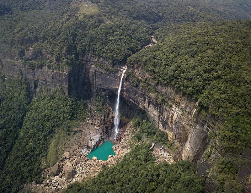 Nohkalikai Falls, North East India — India's tallest plunge waterfall.